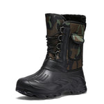 Load image into Gallery viewer, Camouflage Snow Waterproof Men Boots With Fur
