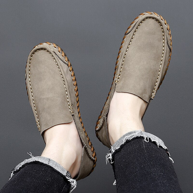 Leather Breathable Outdoor Men Loafers