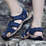 Load image into Gallery viewer, Genuine Leather Summer Men&#39;s Sandals
