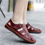 Load image into Gallery viewer, Genuine Leather Roman Men&#39;s Sandals
