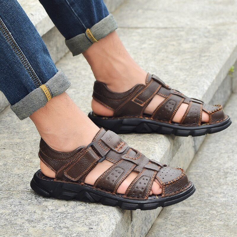 Genuine Leather High Quality Classic Men Sandals