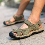 Load image into Gallery viewer, Genuine Leather Outdoor Men&#39;s Sandals
