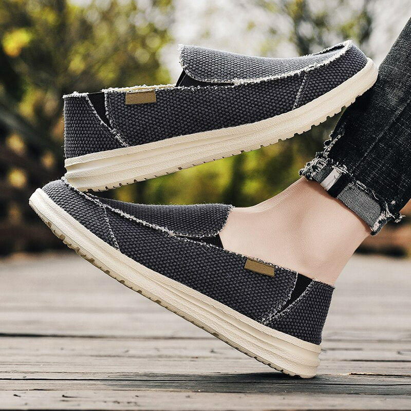 Summer Denim Canvas Men Breathable Casual Shoes