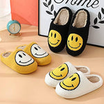 Load image into Gallery viewer, Retro Soft Plush Lightweight Smiley Face Slippers
