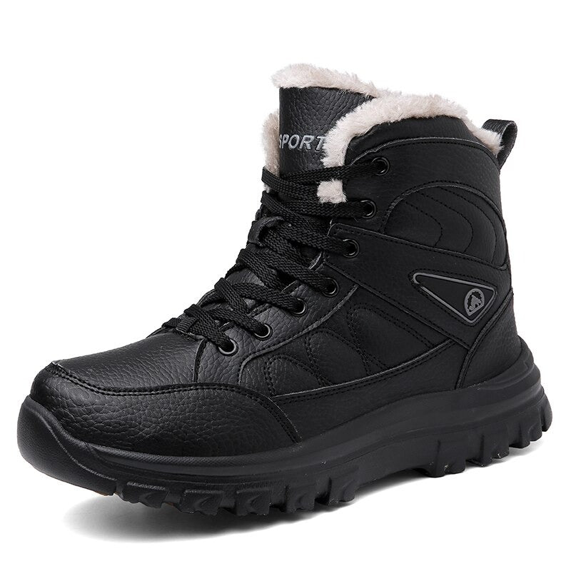 Men's Warm Lace Up Non-Slip Ankle Boots