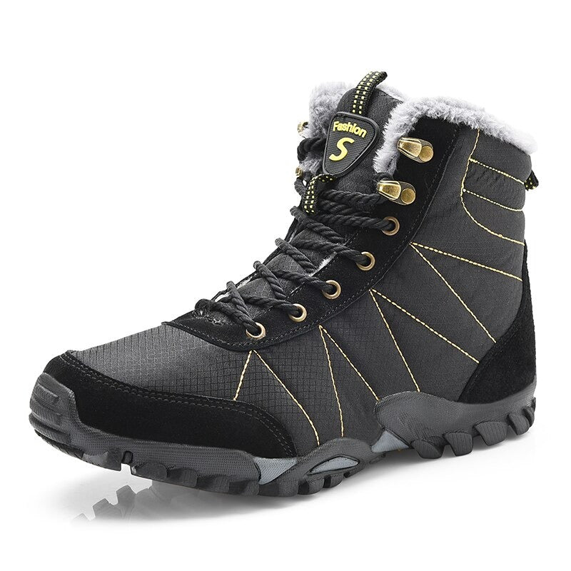 Men's Warm Plush Waterproof Ankle Boots