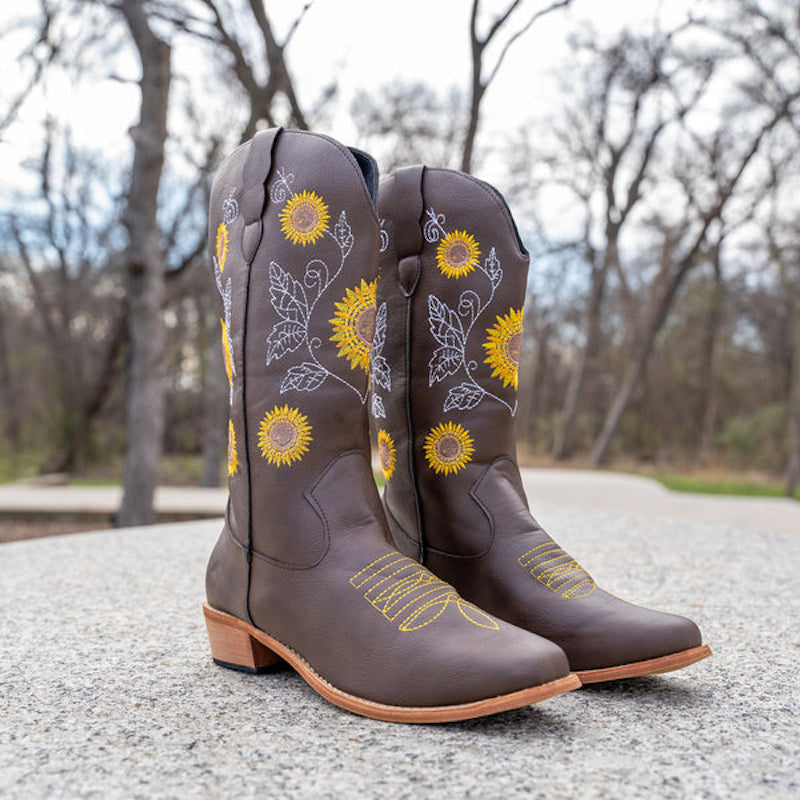 Long Sunflower Boots For Women