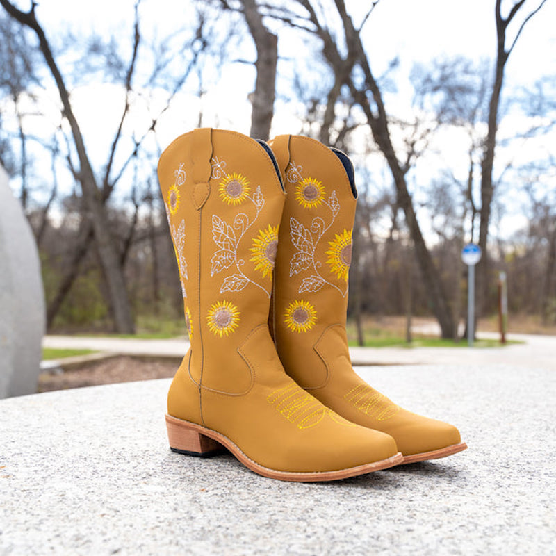 Long Sunflower Boots For Women