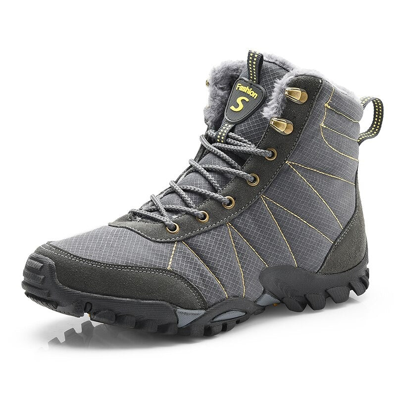 Men's Warm Plush Waterproof Ankle Boots