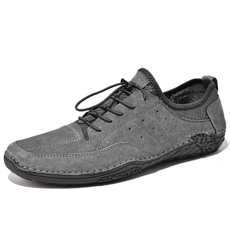 Genuine Leather Men's Casual Lace-Up Shoes