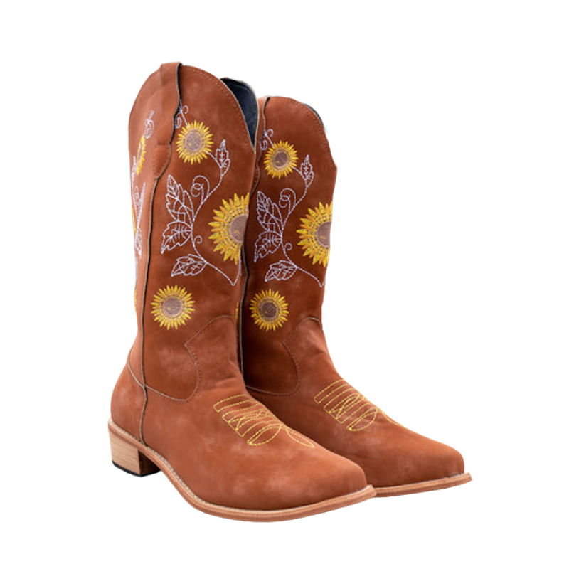 Long Sunflower Boots For Women