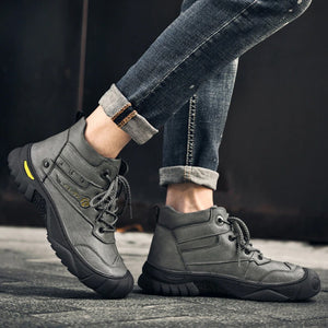 Men's Plush Non-Slip Ankle Boots