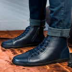 Load image into Gallery viewer, Men&#39;s Warm Lace-Up Ankle Boots
