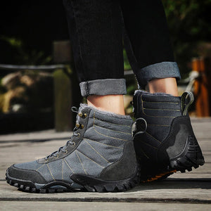 Men's Warm Plush Waterproof Ankle Boots