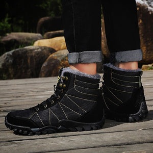 Men's Warm Plush Waterproof Ankle Boots