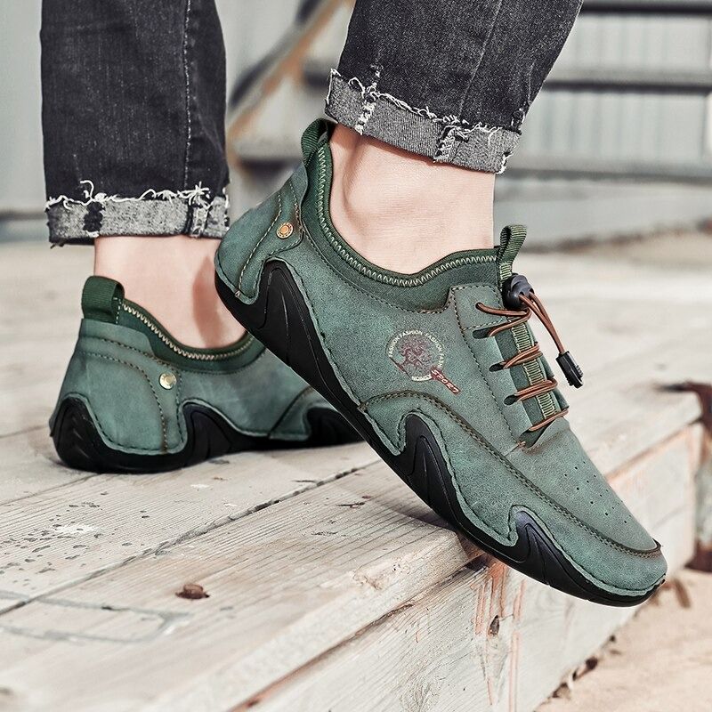 Men's Casual Lace-Up Leather Shoes