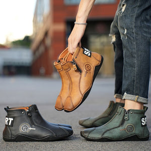 Men's Winter Warm Zip Ankle Boots