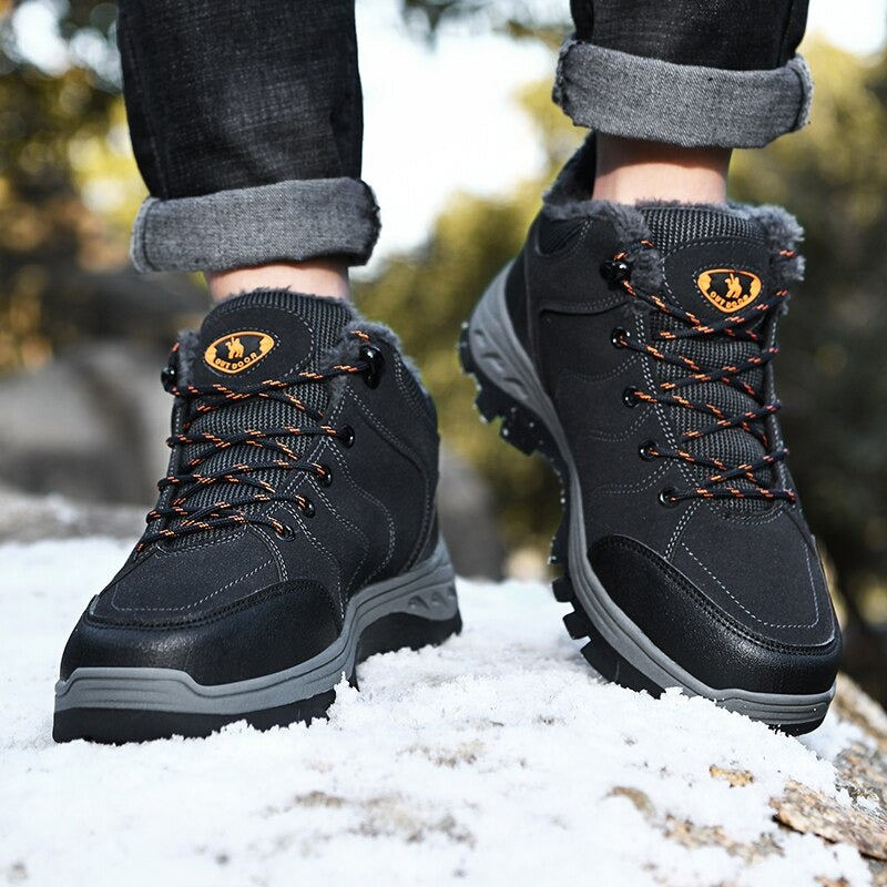 Men's Warm Fur Ankle Snow Boots
